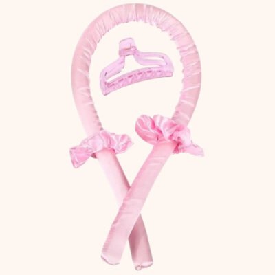 Heatless hair curler-pink variant
