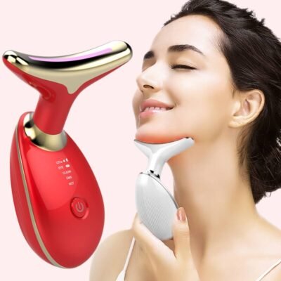 Face Massager Tool™_Red variation with customer using the product