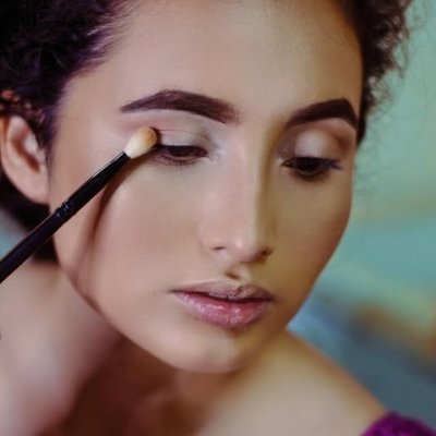 Makeup Application with Makeup Brushes