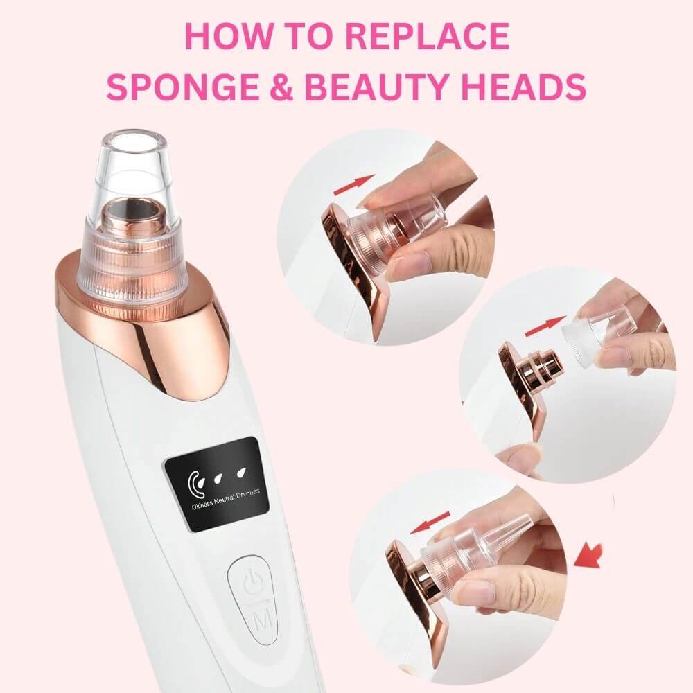 blackhead remover tool - how to replace sponge and beauty heads