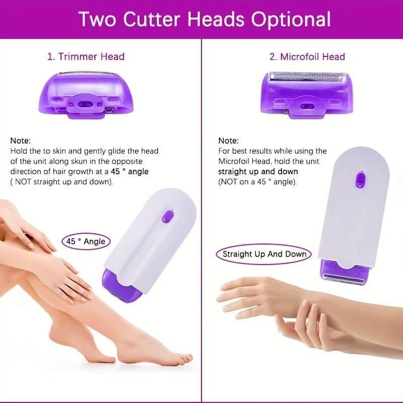 flawless hair removal-two cutter heads