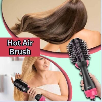 hot air brush - used by a blond hair girl and a brown hair girl