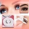 magnetic eyelashes - female customer putting magnetic eyelashes using lash curler