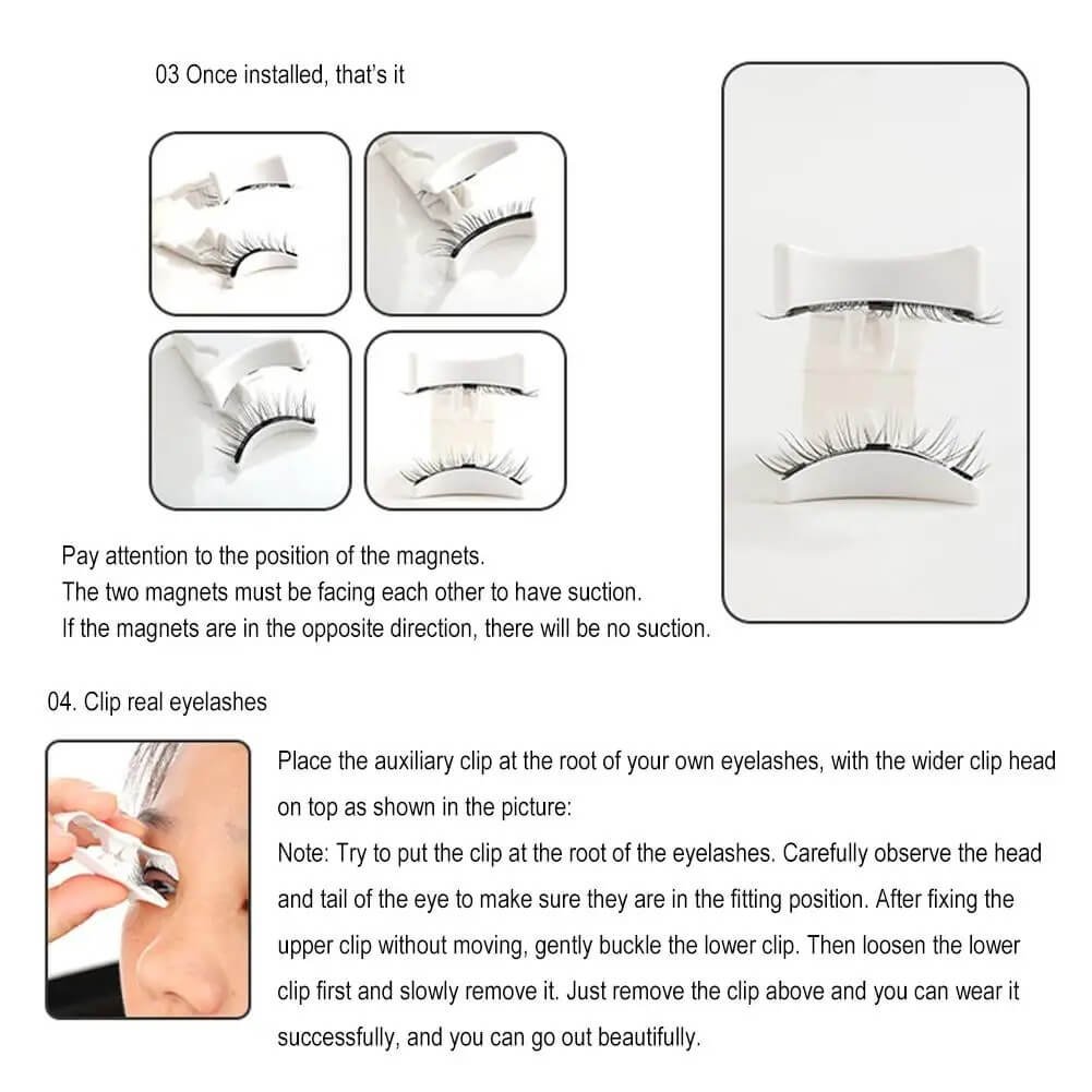 magnetic eyelashes - how to use instructions applying up and downs eyelashes on lash curler