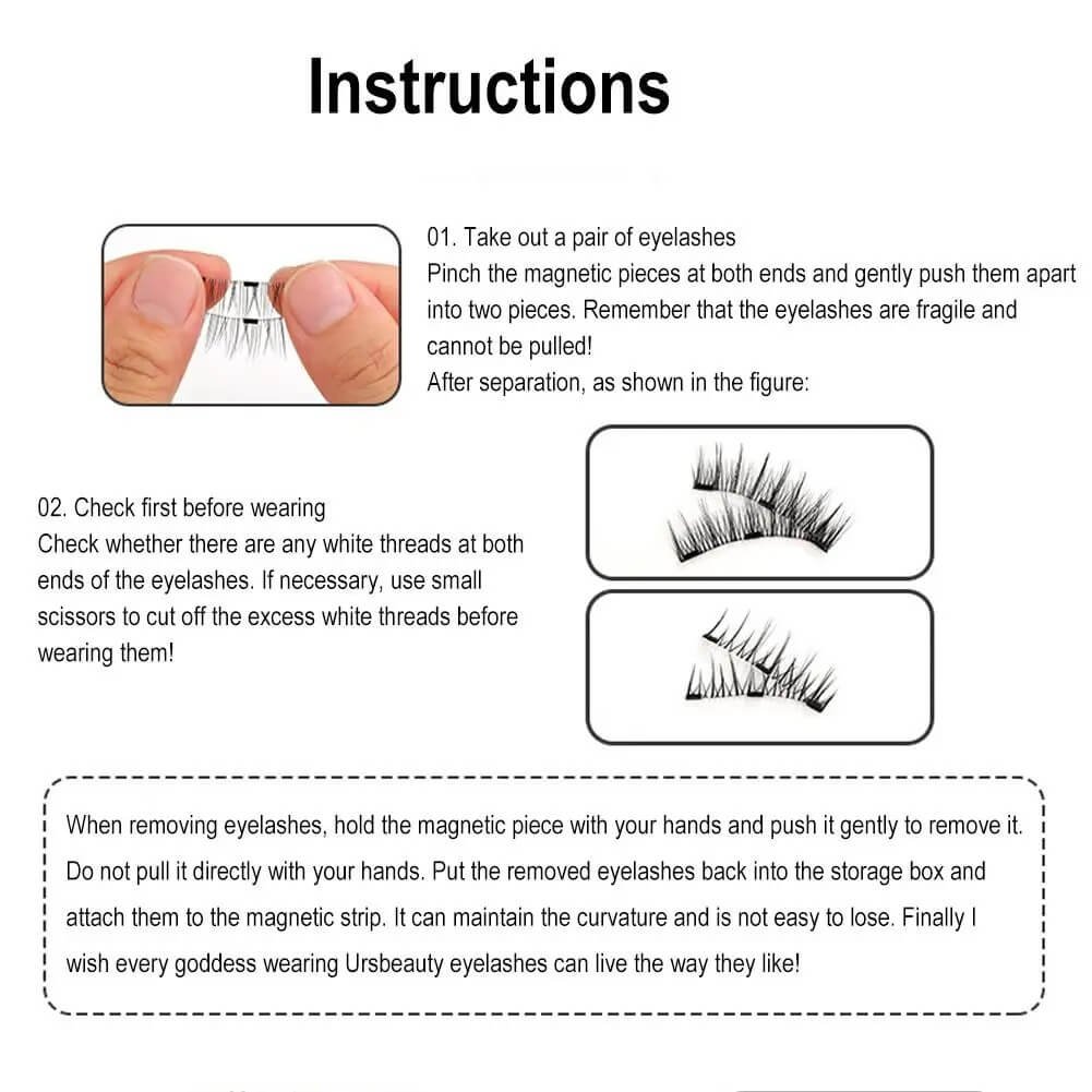 magnetic eyelashes - how to use instructions