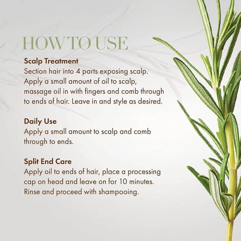 rosemary hair oil - how to use directions