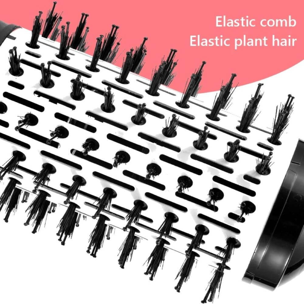 rotating hair brush dryer - elastic comb