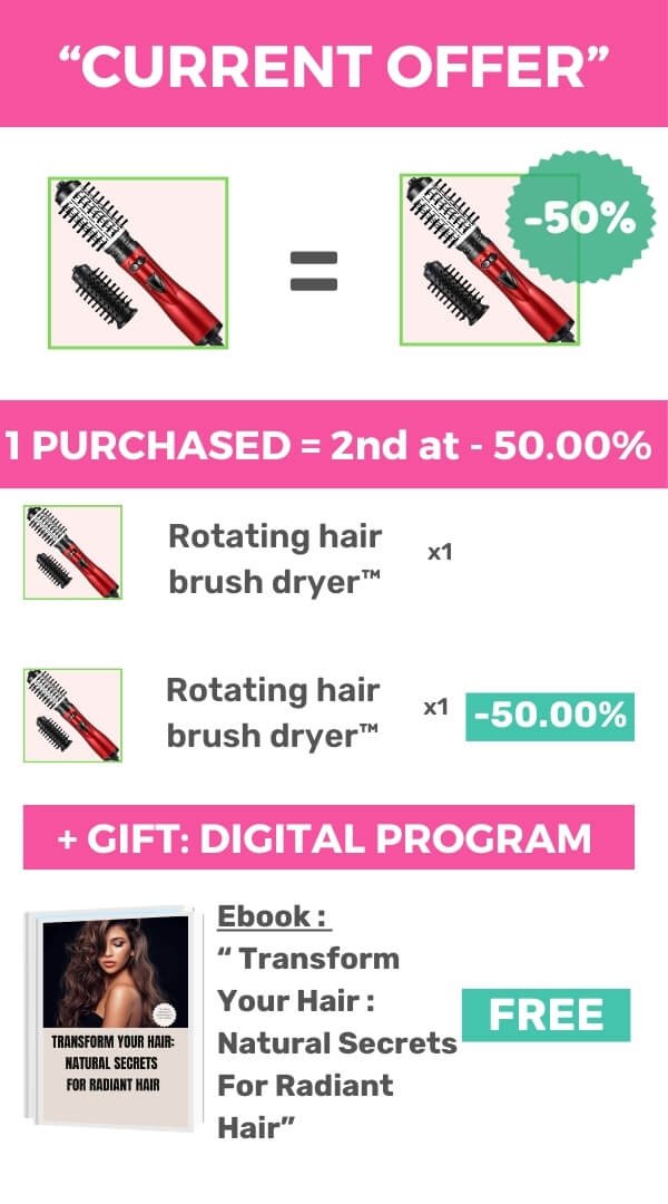 rotating hair brush dryer - marketing offer 2nd at -50%