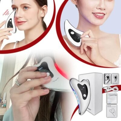 stainless steel gua sha- blue light and red light therapy