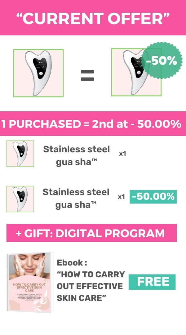 stainless steel gua sha - marketing offer 2nd at 50% with ebook