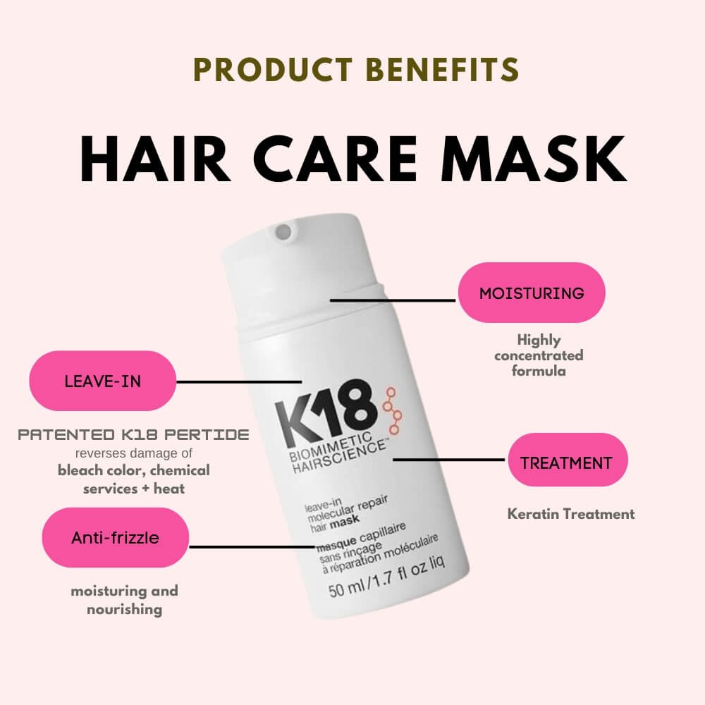 k18 hair mask - product benefits