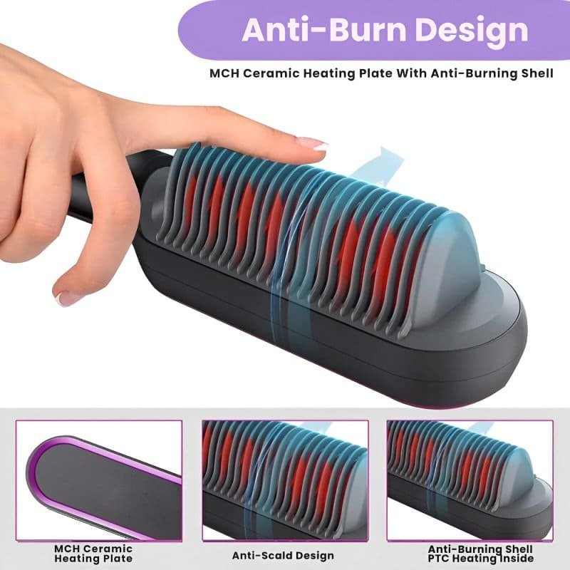 hot comb - anti-burn design