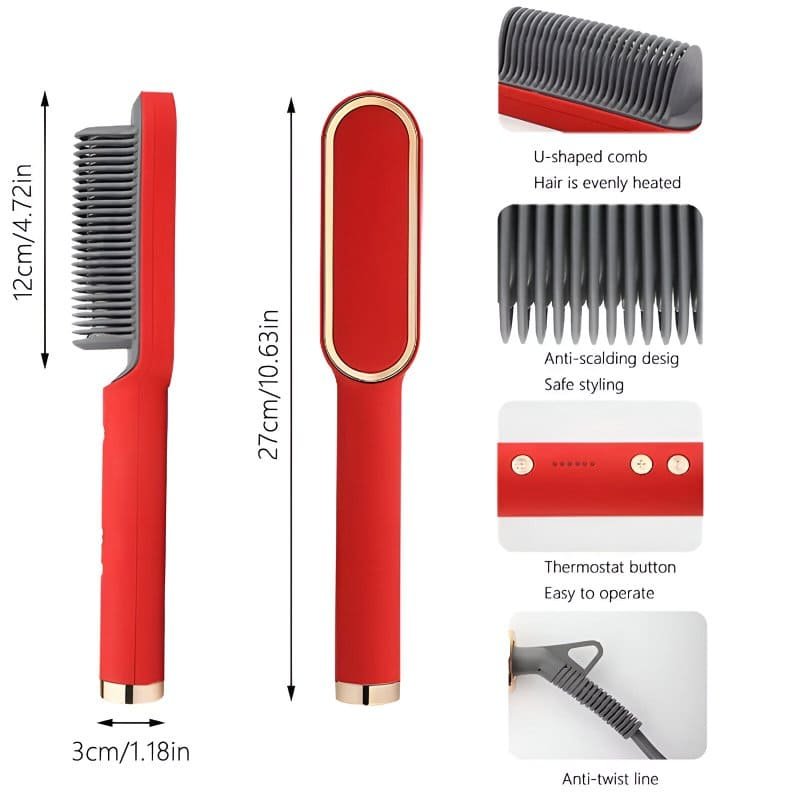 hot comb - red variation with product specifications